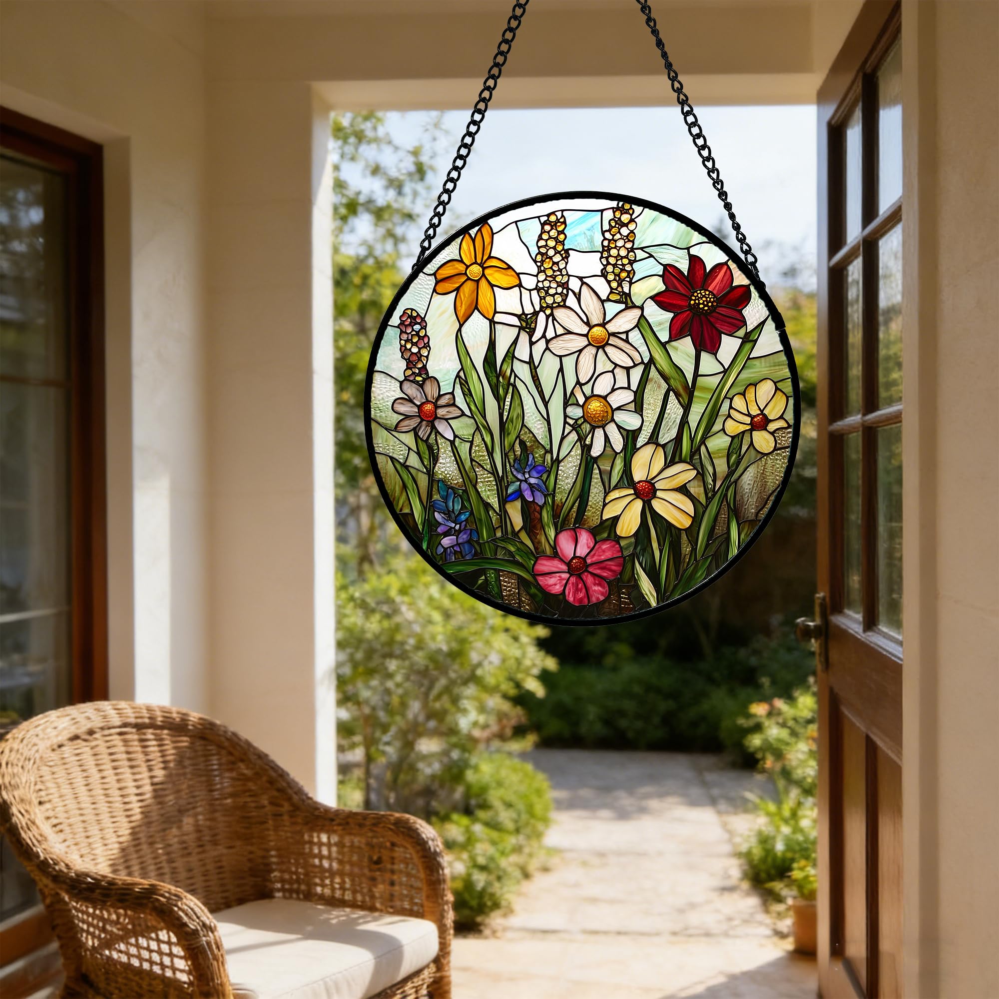DASTOLL vibrant wildflower suncatcher makes a warm, gift-ready accent