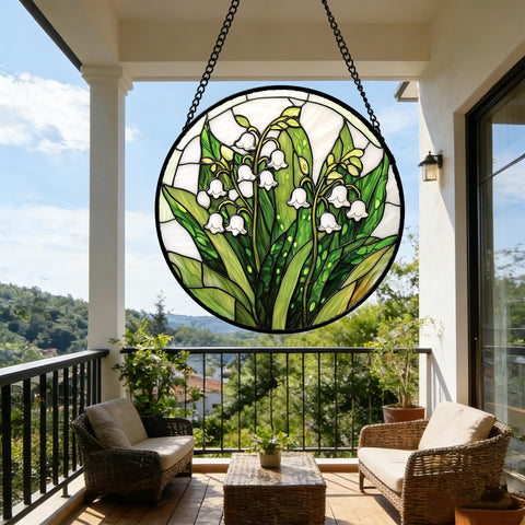 DASTOLL green plants inspired stained glass decor elevates indoor spaces