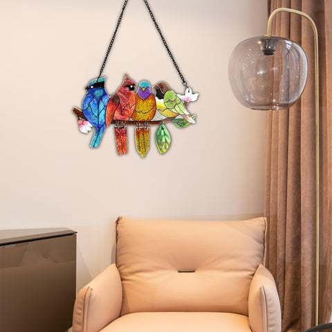 DASTOLL hand-painted hummingbird suncatcher shows lifelike feather textures