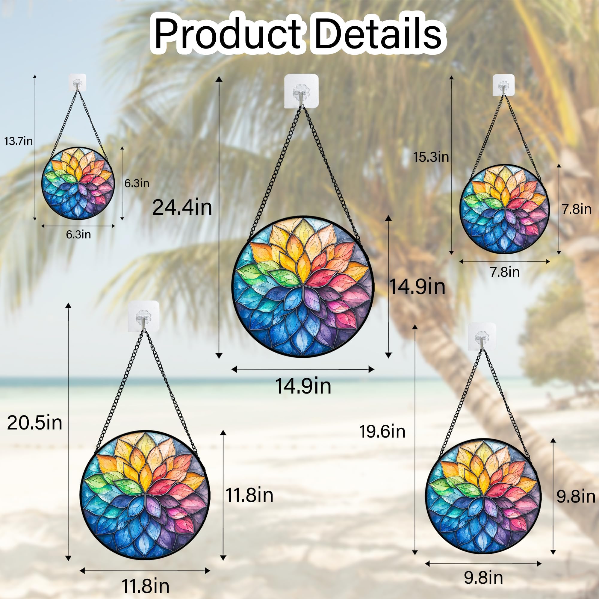 DASTOLL 6.3-inch sun catcher creates a focal point in any room