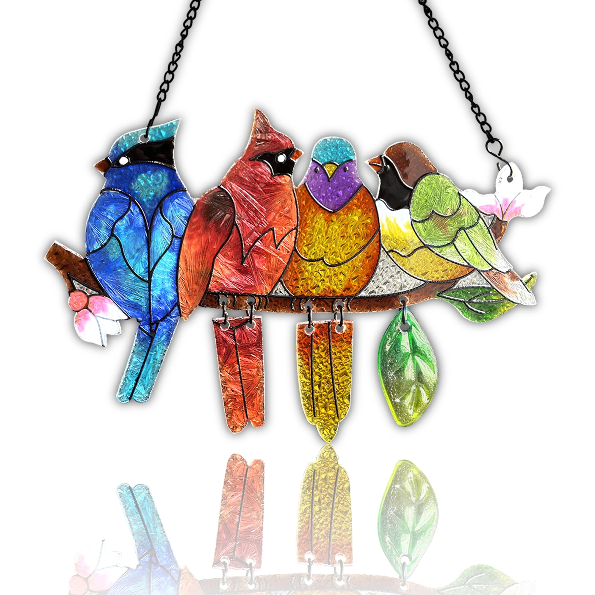 DASTOLL hummingbird on branch suncatcher catches sunlight with vivid colors