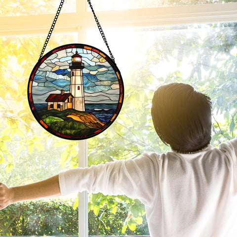 DASTOLL metal chain hanging suncatcher—easy installation on windows, doors, or walls.