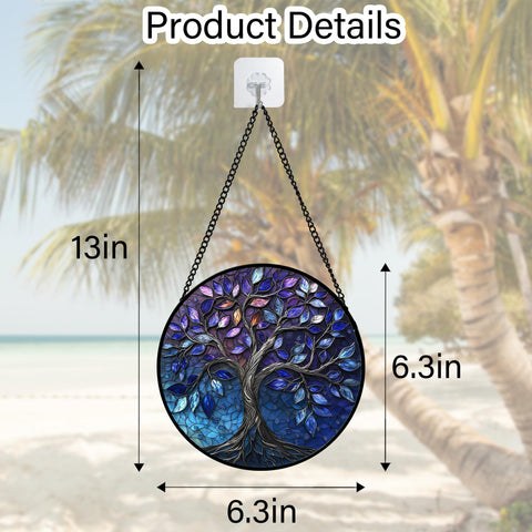 DASTOLL Mothers Day gift idea with stained glass Tree of Life suncatcher.