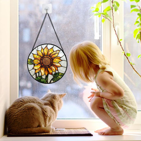 DASTOLL ready-to-hang suncatcher with chain included for easy setup.