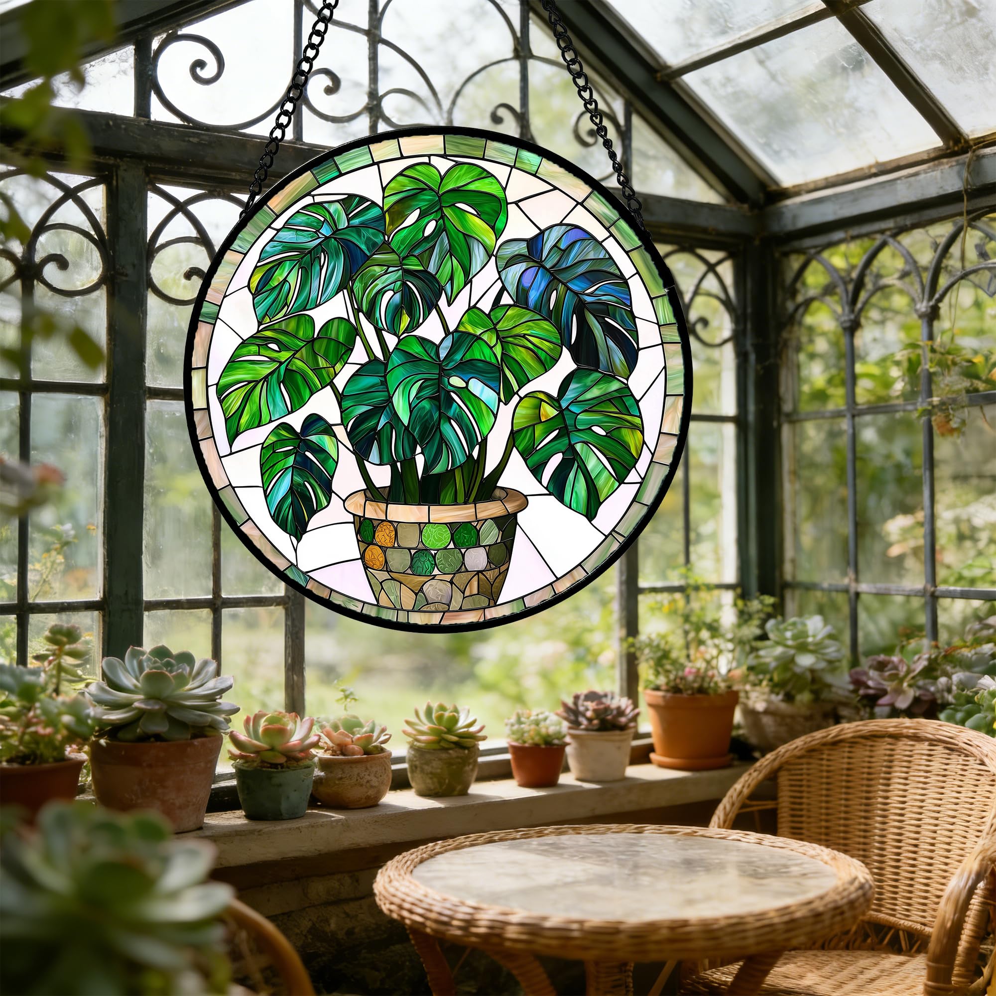 DASTOLL double-sided sun catcher catches light from either window direction.