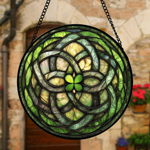 DASTOLL stained glass decor hangs easily on walls or porches