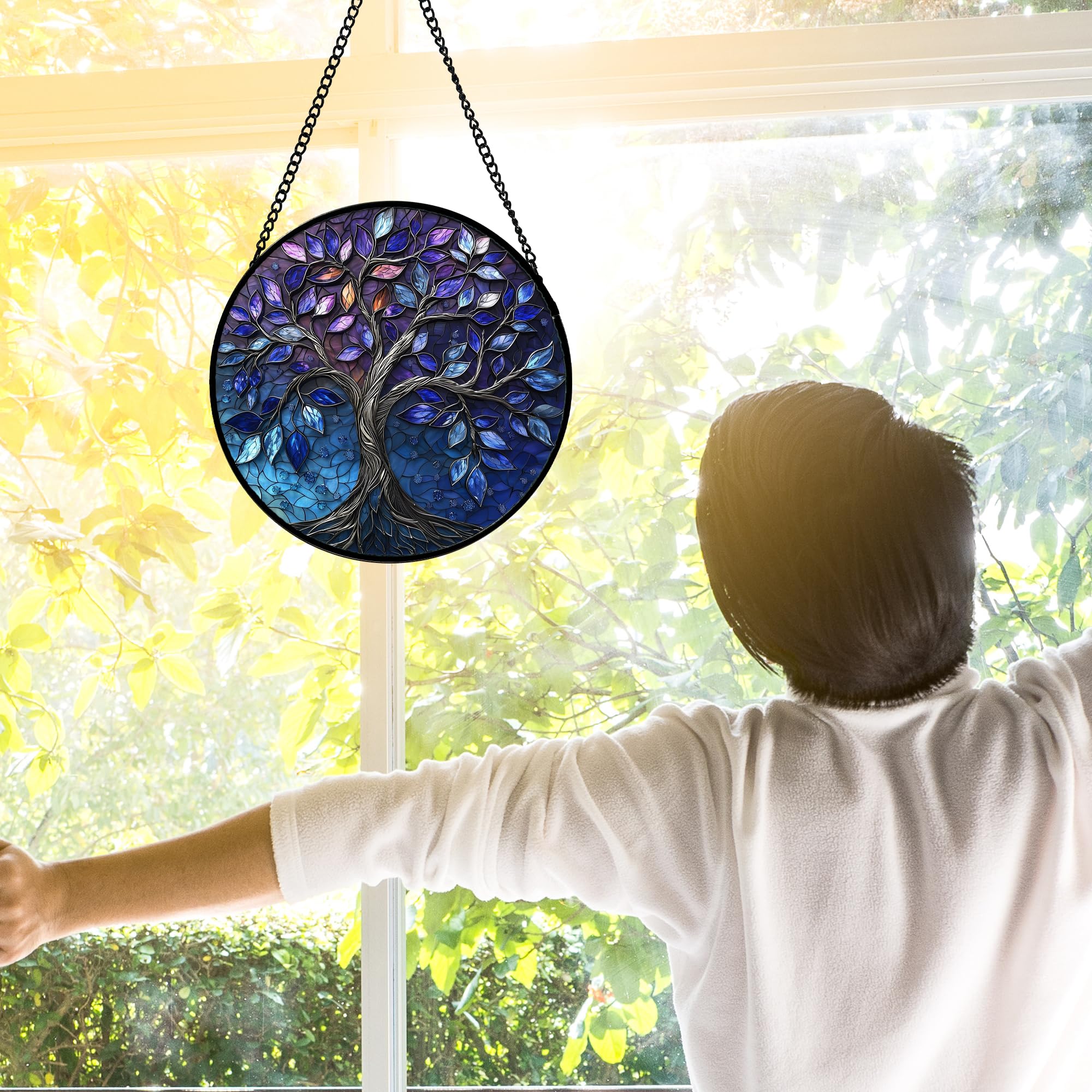 UV printed diamond glass panel with metal frame ready to hang by DASTOLL.