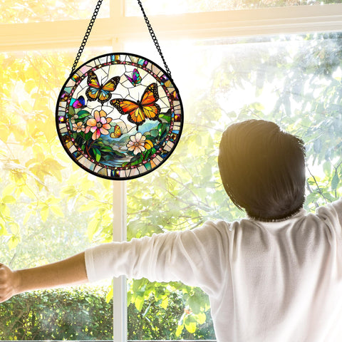 DASTOLL diamond-glass suncatcher with UV print for vivid colors from both sides