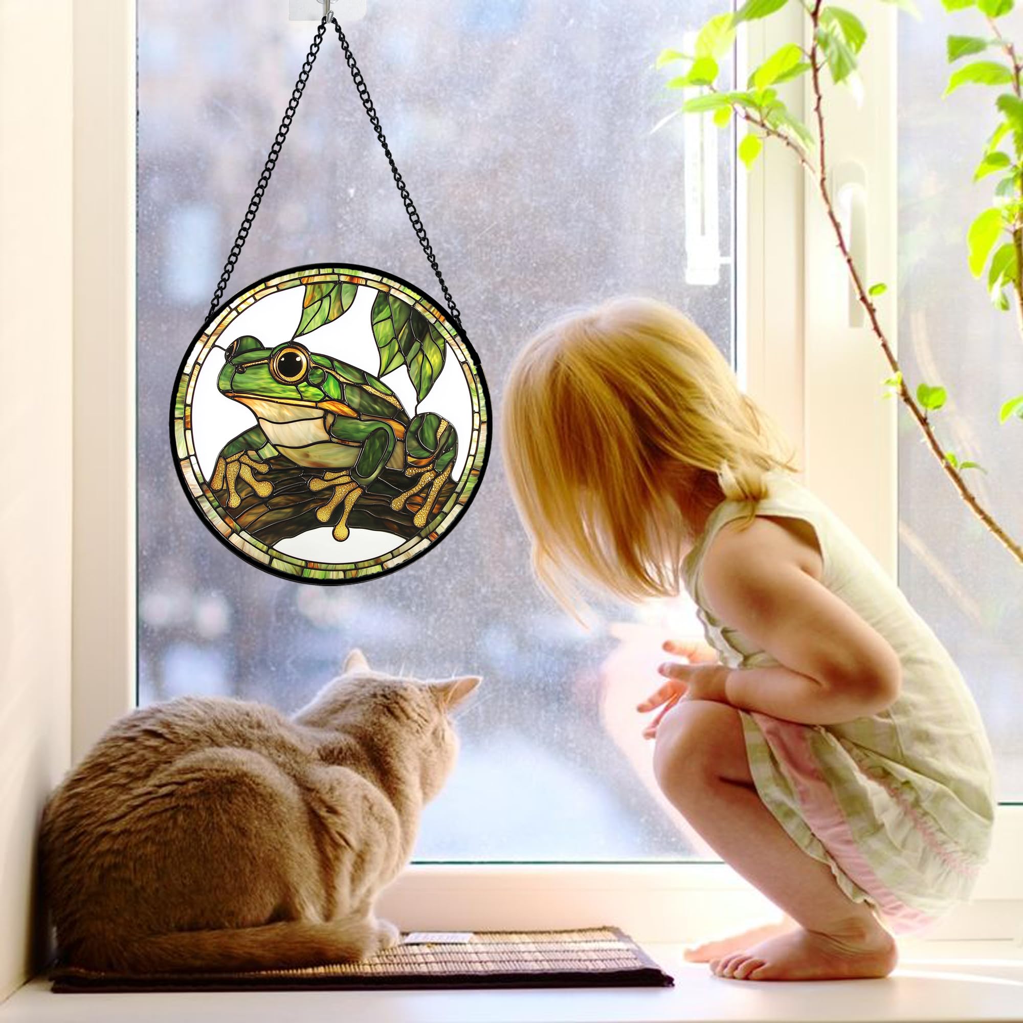 DASTOLL colorful glass panel sun catcher enhances natural light in living spaces