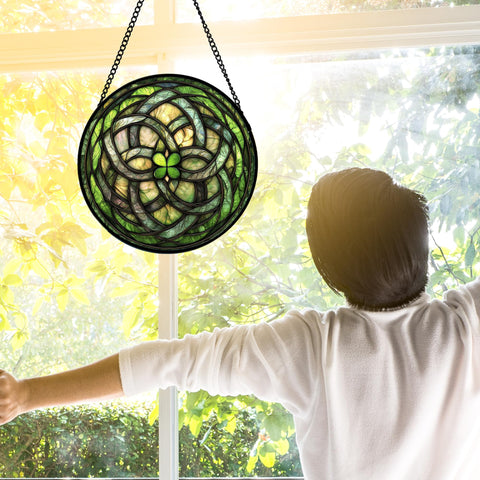 DASTOLL sun catcher with double-sided light transmission shines from both sides when sunlit.