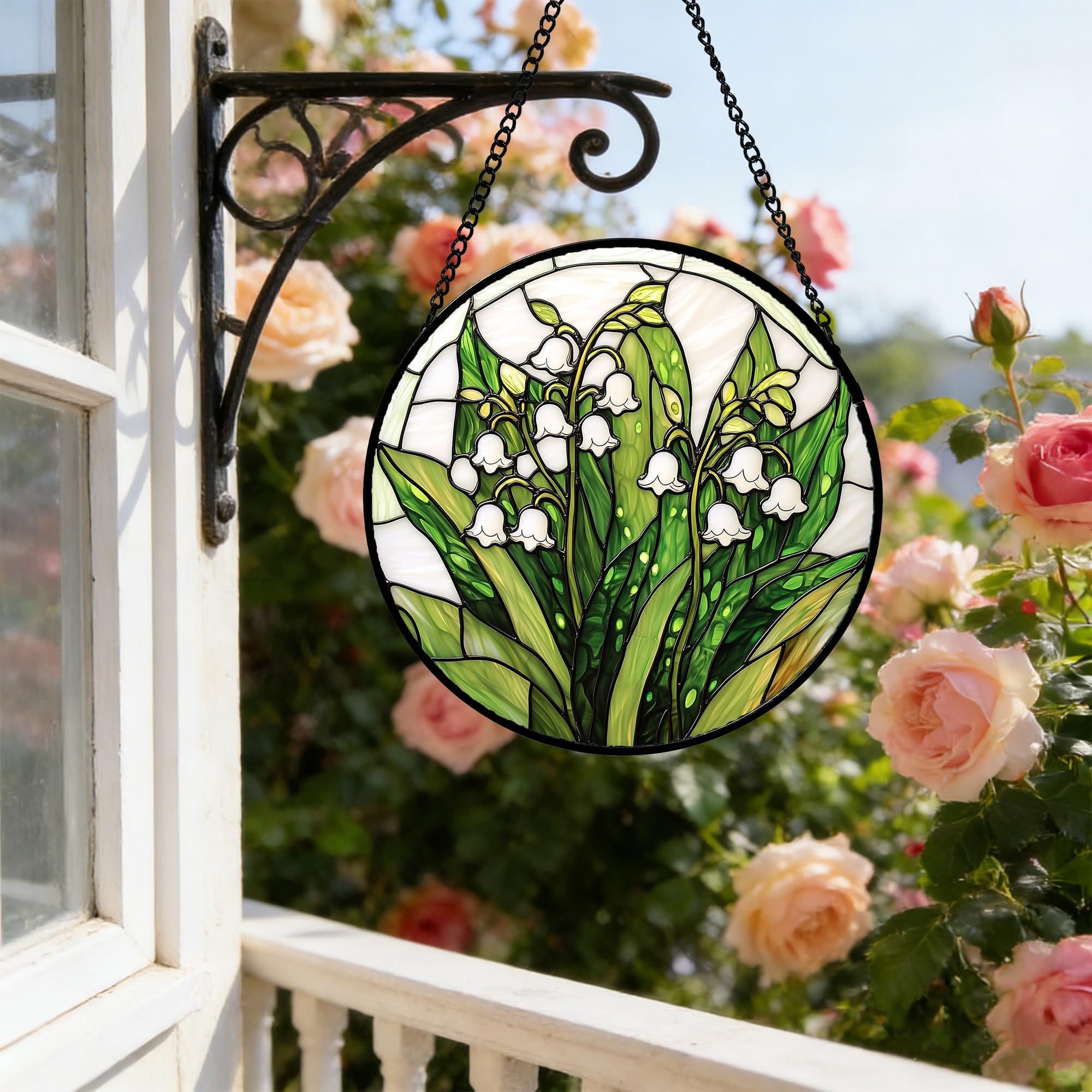 DASTOLL sun catcher glass panel brightens any room by capturing sunlight