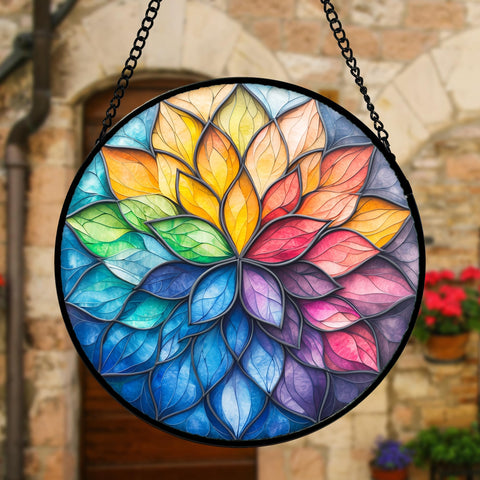 DASTOLL sun catcher adds vibrant color to windows, doors, and walls