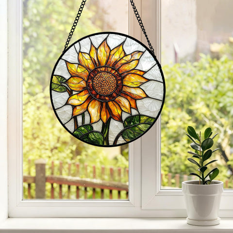 DASTOLL sunflower suncatcher door-application adds charm to entryways.