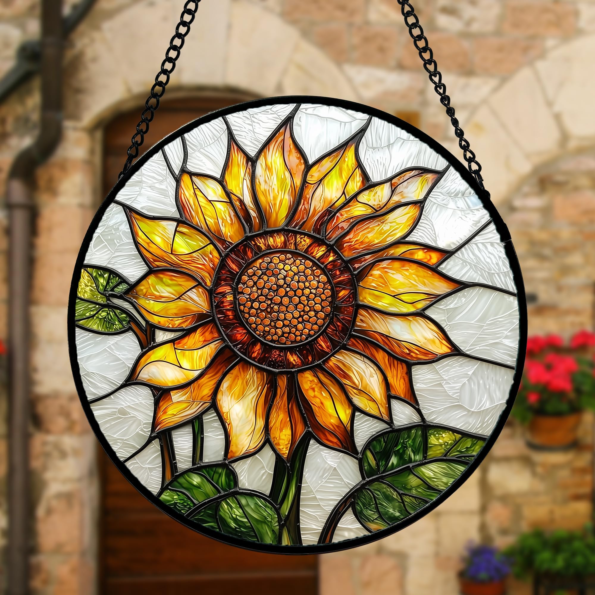 DASTOLL sunflower suncatcher metal frame ensures sturdy, timeless design.