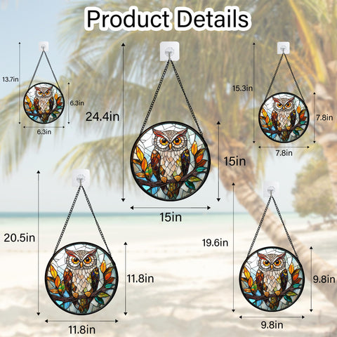 DASTOLL vibrant window art suncatcher enhances morning sunlight