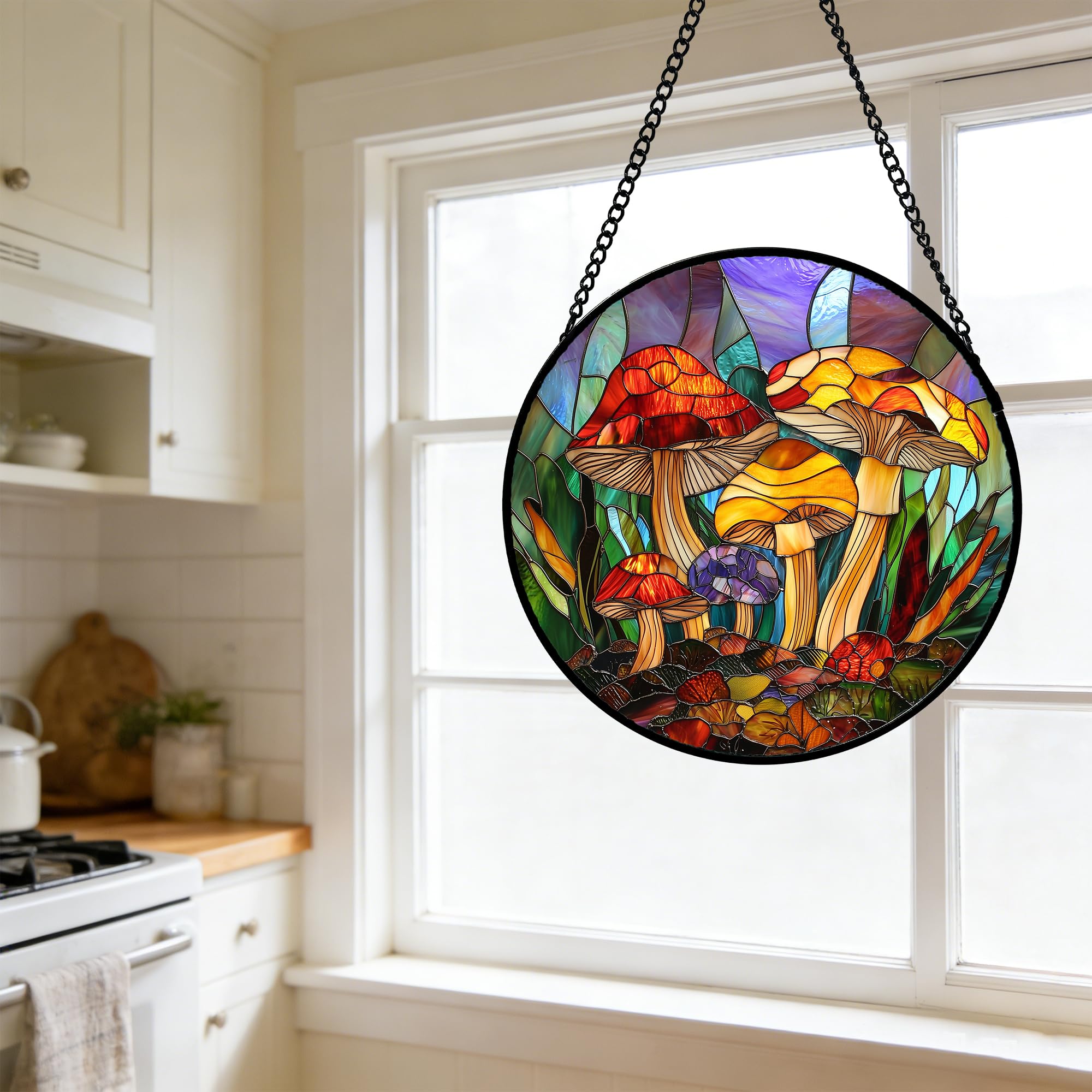 DASTOLL vibrant window decor brightens porches and doors with glass shimmer.