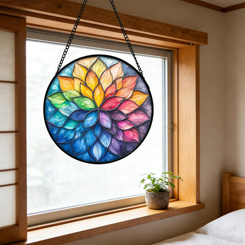 DASTOLL window art shines through double-sided glass for dimensional color