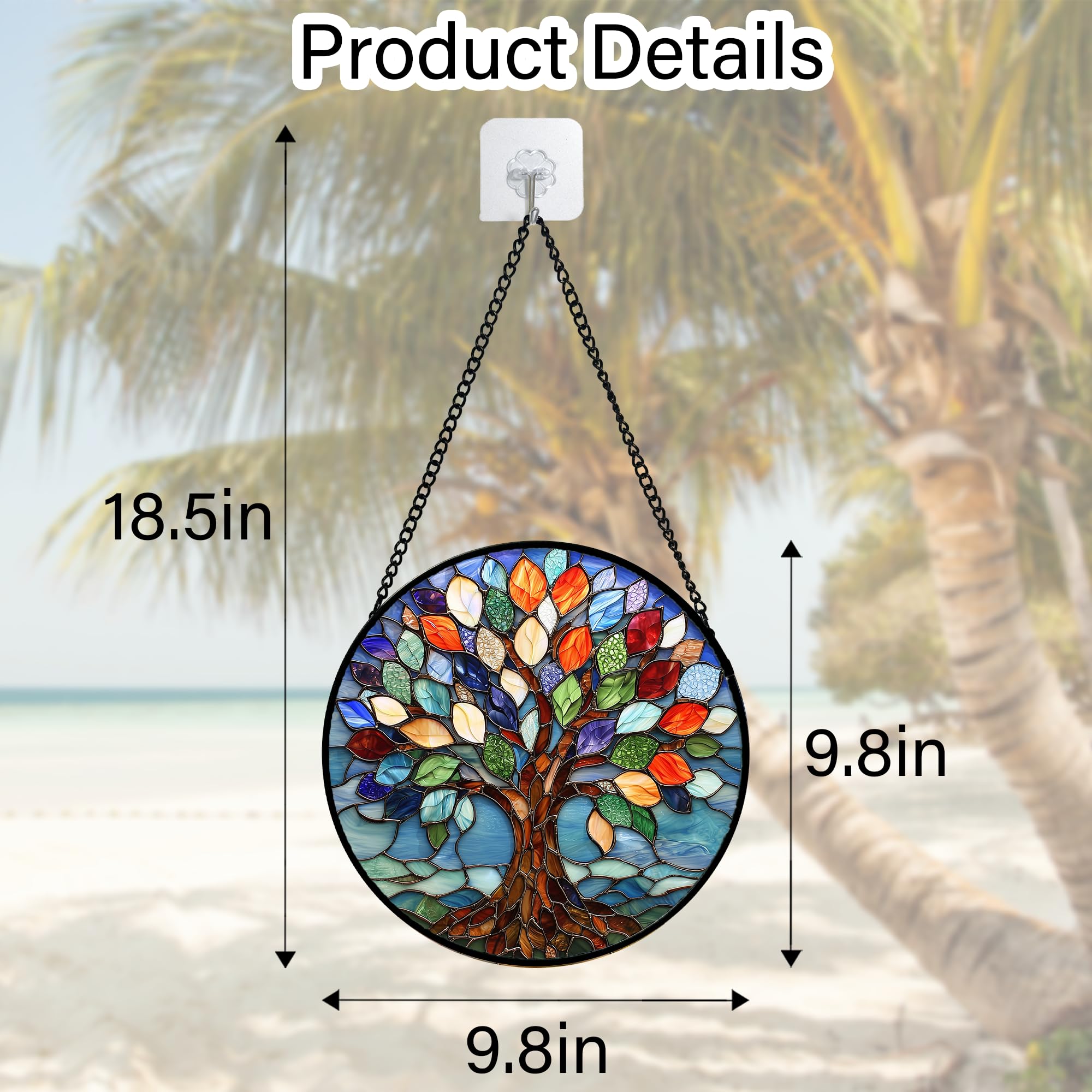DASTOLL window decor with easy hanging chain for windows and doors.
