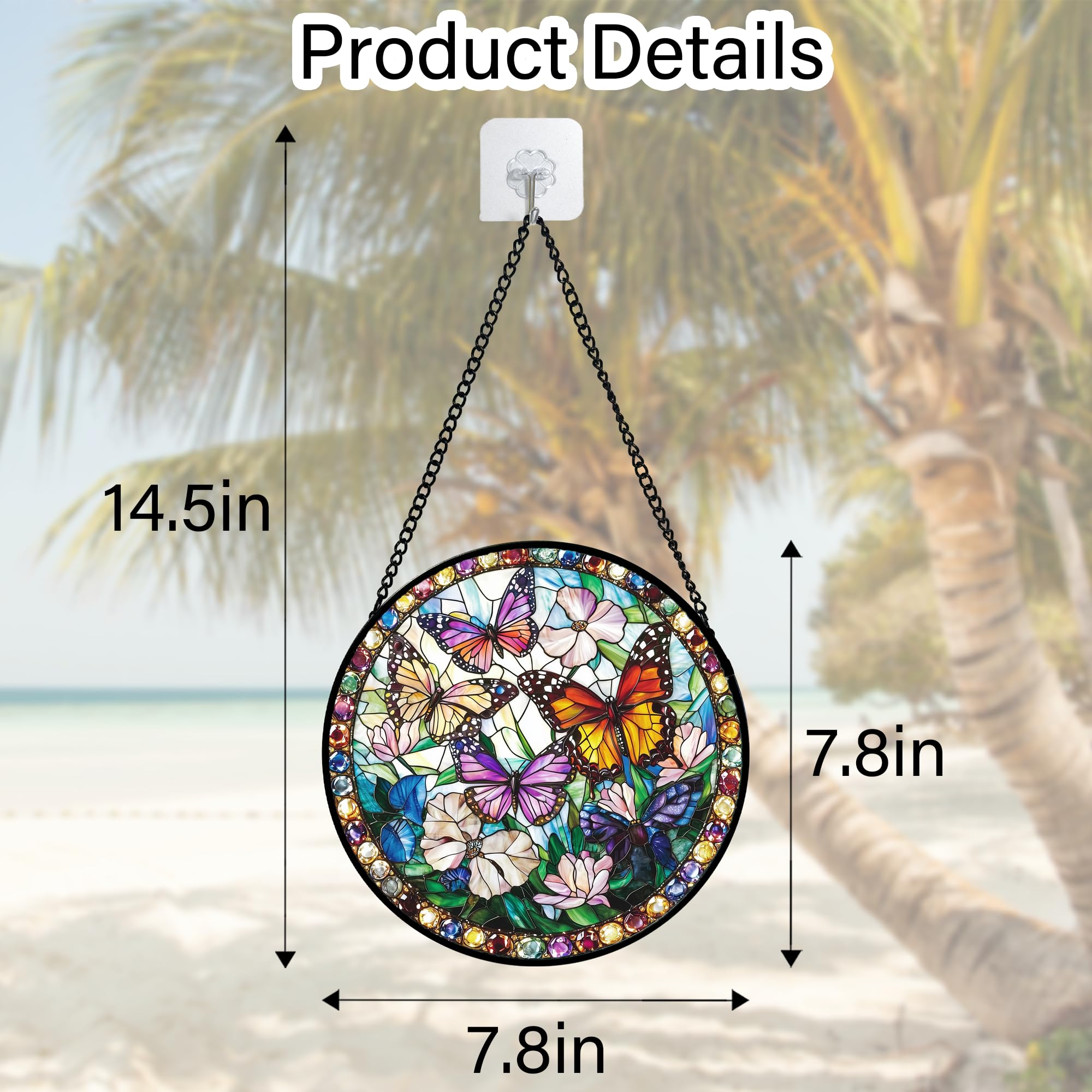 DASTOLL window ornament adds vibrant color and a peaceful ambiance