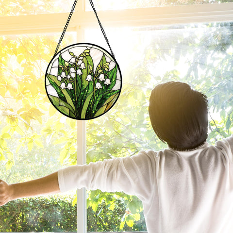 DASTOLL Lily Valley glass panel brings color to windows, doors, or porches