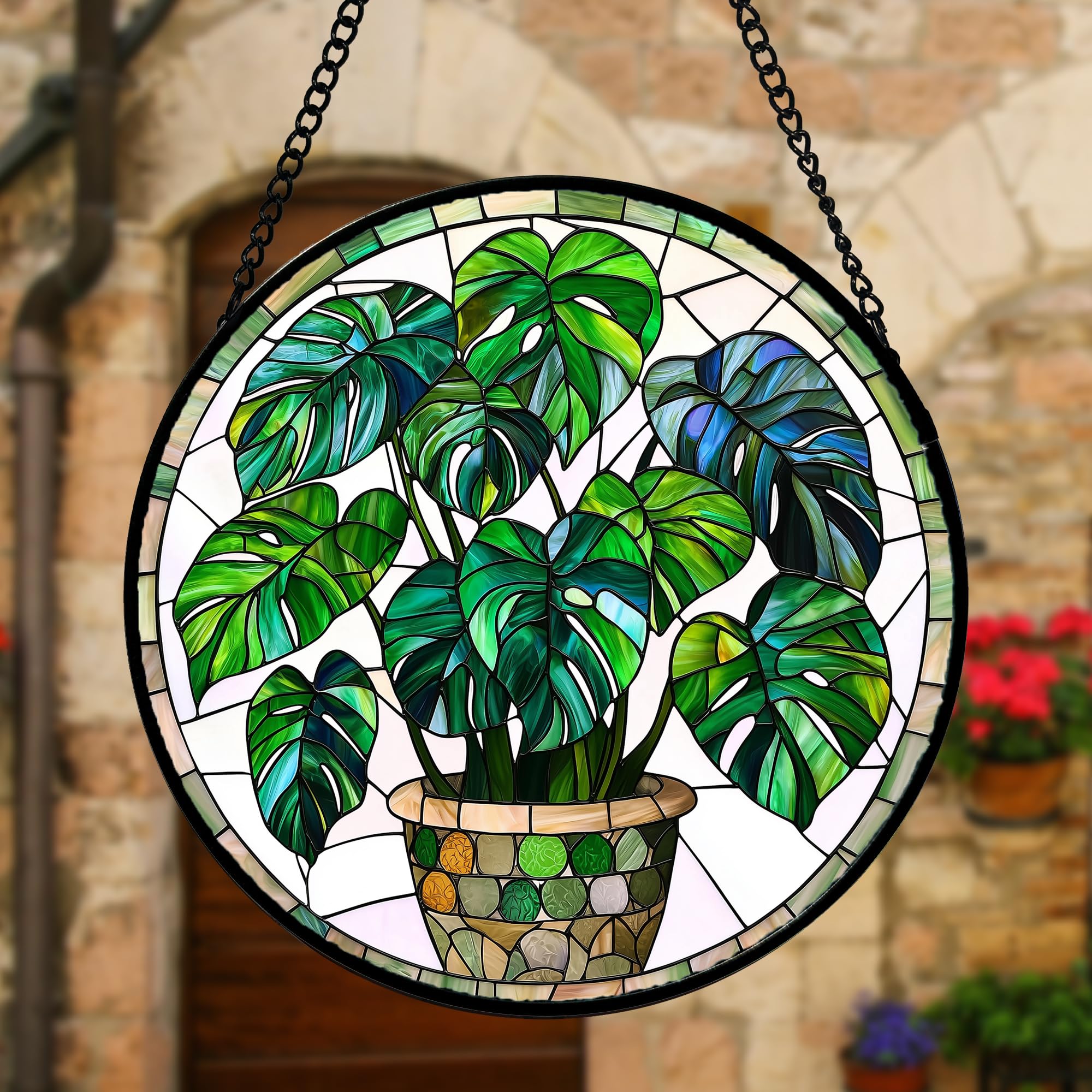 DASTOLL stained glass decor fits windows, doors, porches to enliven spaces.