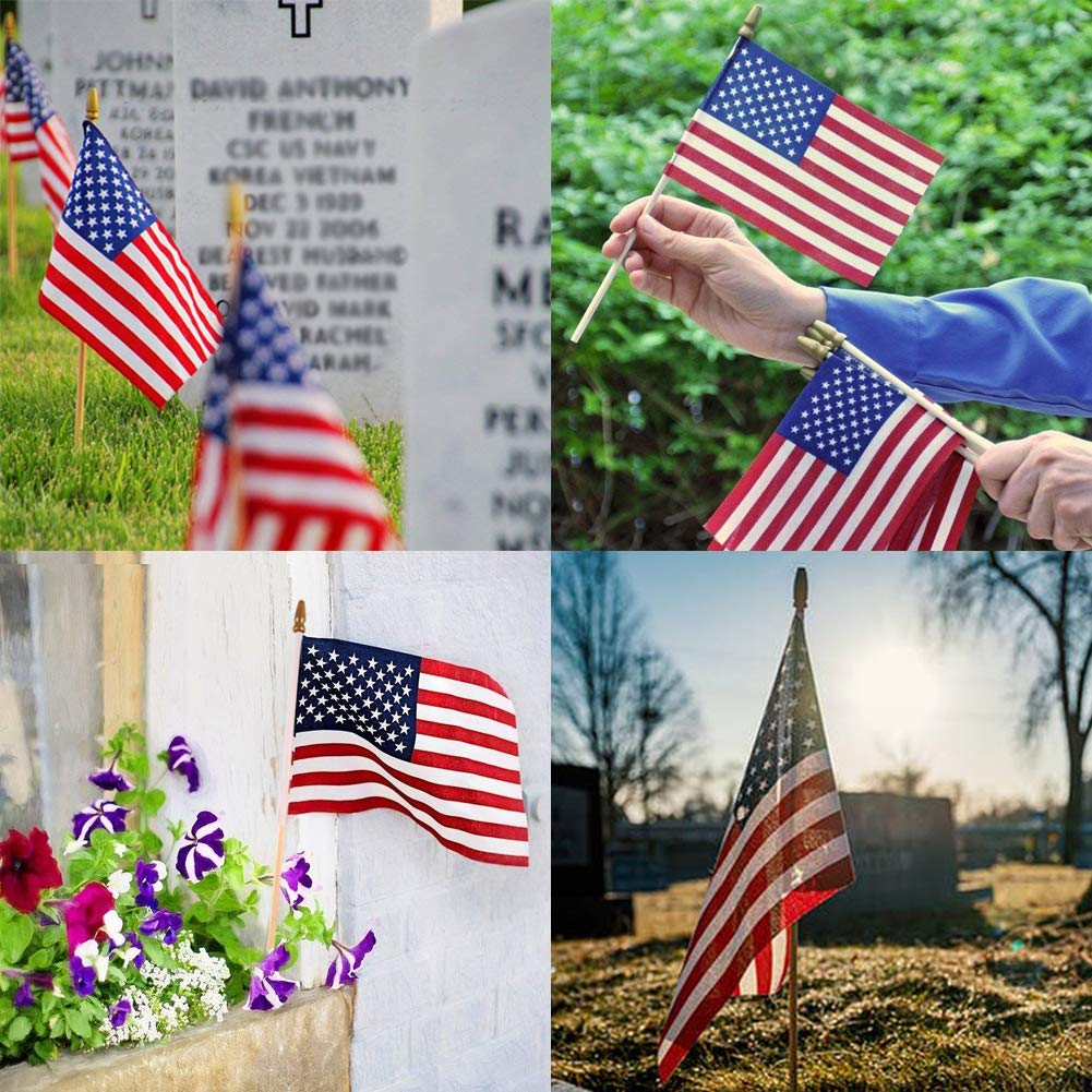 Datconect flags on stick with vivid color and rainproof coating for outdoor use