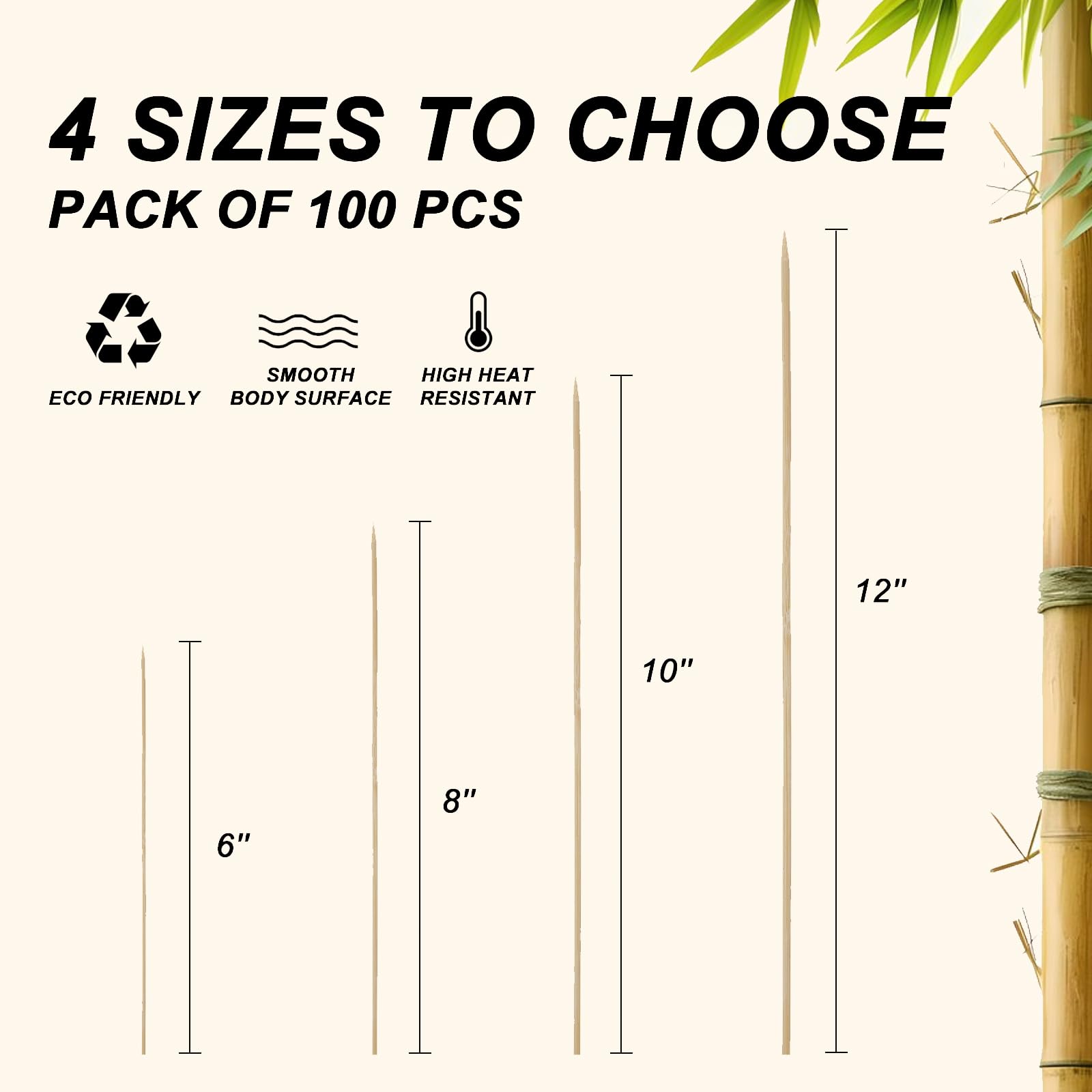 DaTpuik skewers for crafts with burr free tips