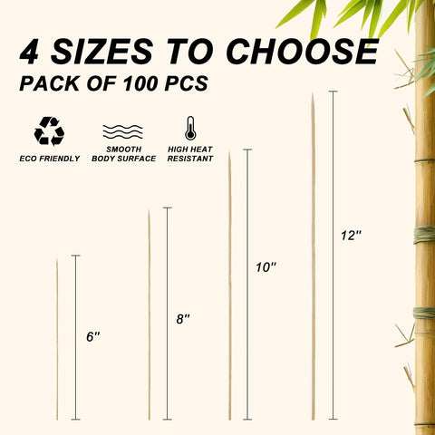 DaTpuik skewers for crafts with burr free tips