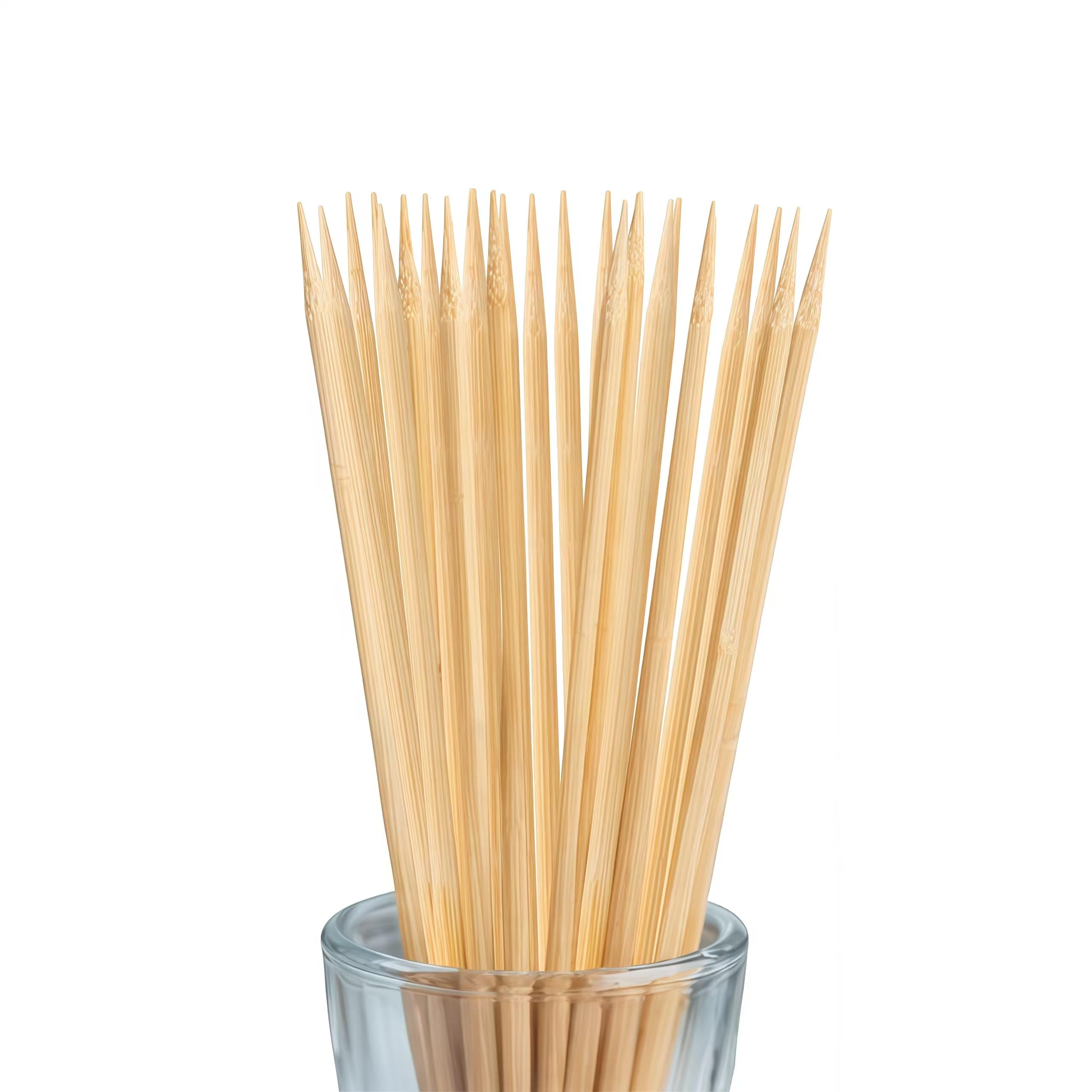 DaTpuik 12 inch bamboo skewers for grilling with sturdy 4mm diameter