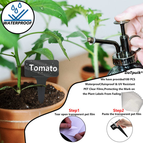 DaTpuik durable plastic markers resist rain and fading for long-lasting labeling.