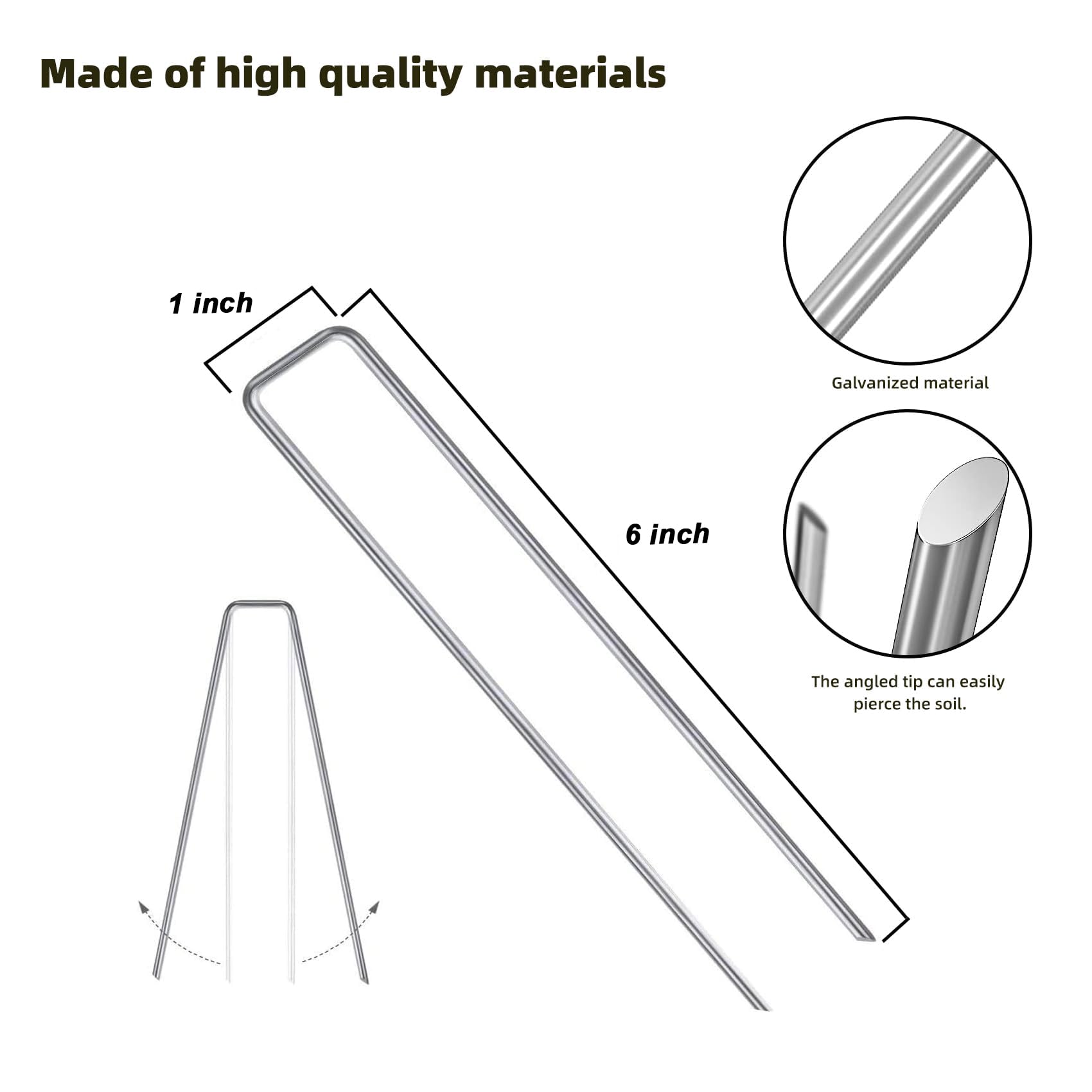 DaTpuik garden landscape staples pack enables quick, stable edging and fabric security.