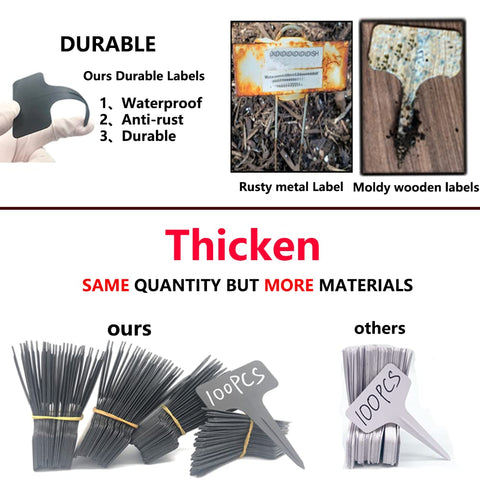 DaTpuik matte-finish labels are easy to write on and insert into soil.