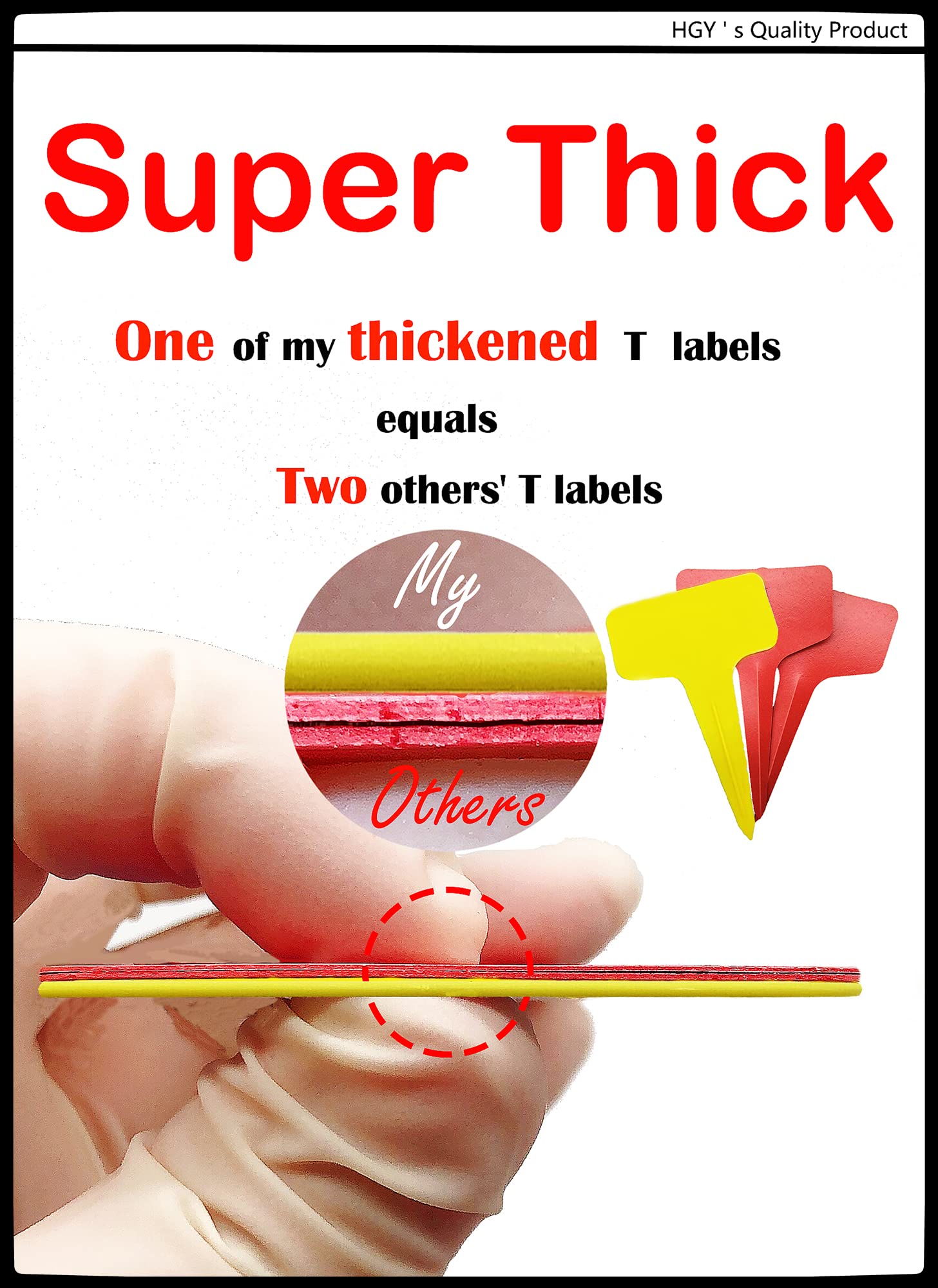DaTpuik t-type plant signs with marker pen simplify labeling in gardens.