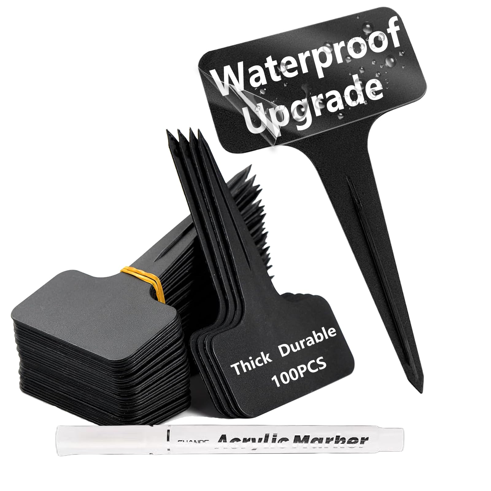 DaTpuik waterproof plant labels with a T-type design for durable outdoor marking.