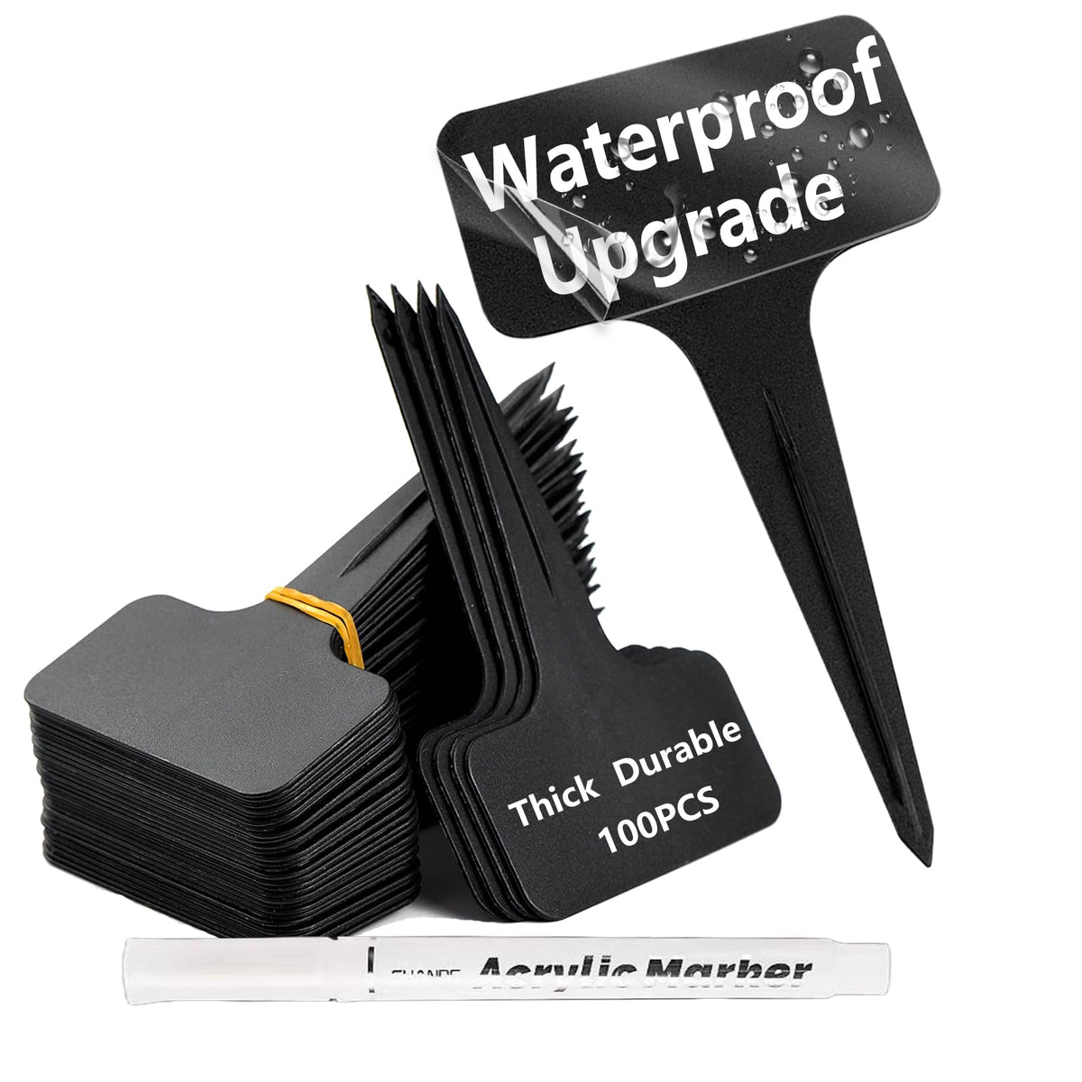 DaTpuik waterproof plant labels with a T-type design for durable outdoor marking.