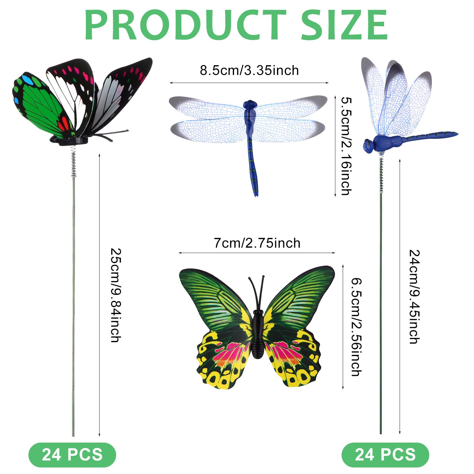 DAVAXI 3D butterfly garden stake brightens patios and planters.