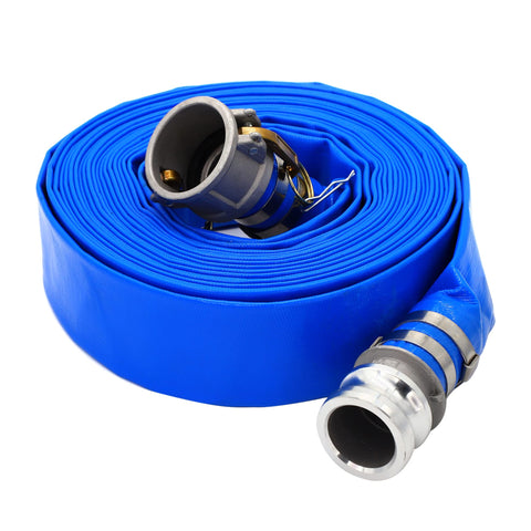 DAVCO backwash hose 2in 100ft blue for pool drainage and filter cleaning