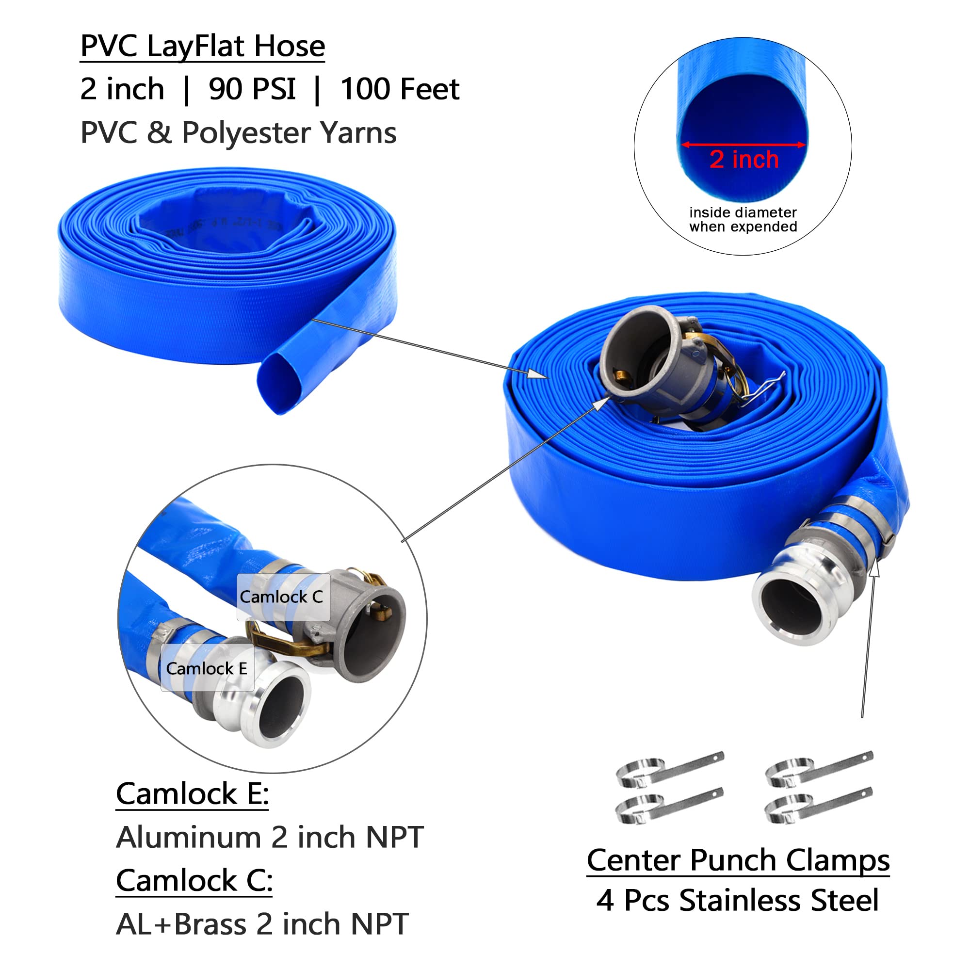 DAVCO aluminum camlock type C fitting for reliable hose coupling