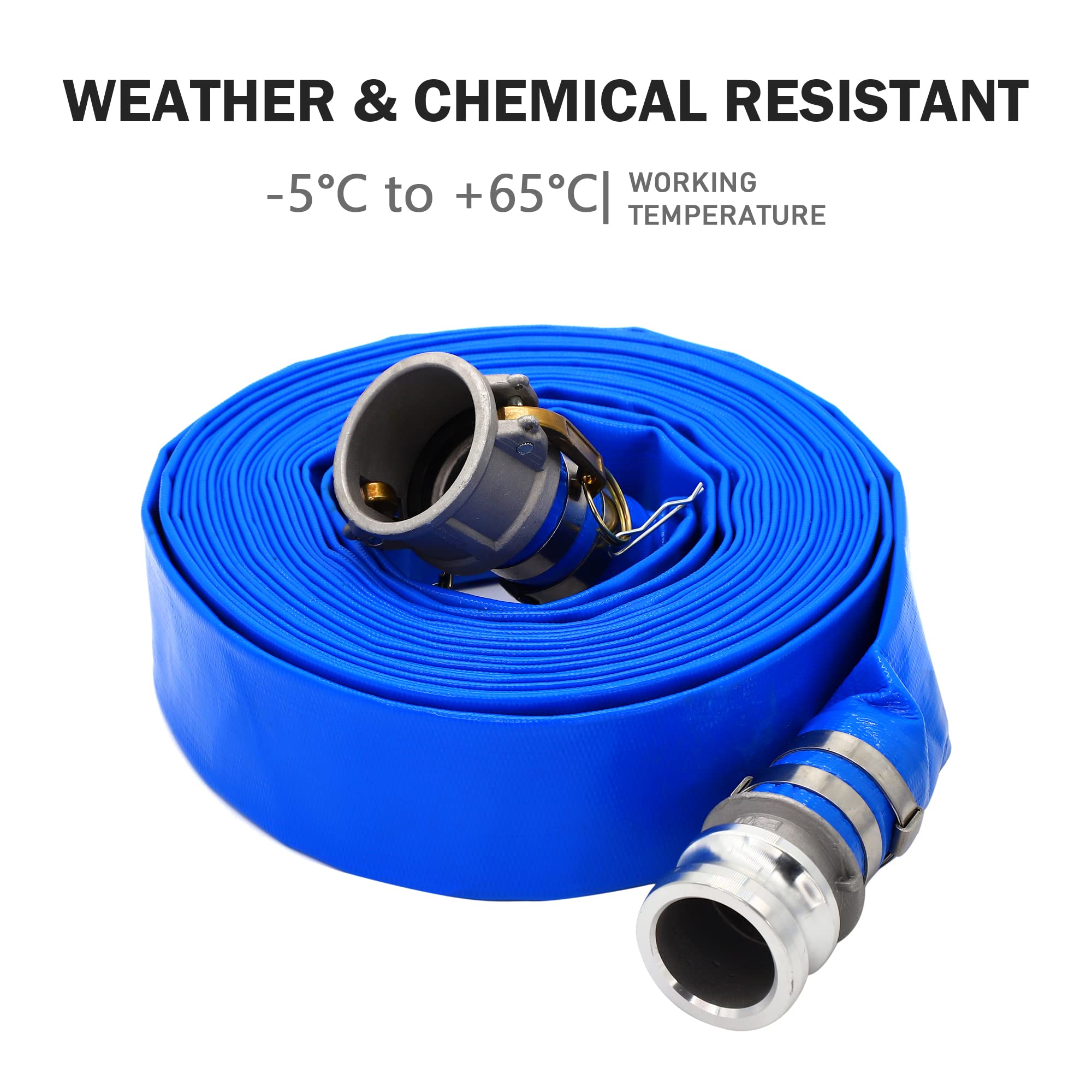 DAVCO reinforced PVC hose construction resists oils, chemicals, and wear