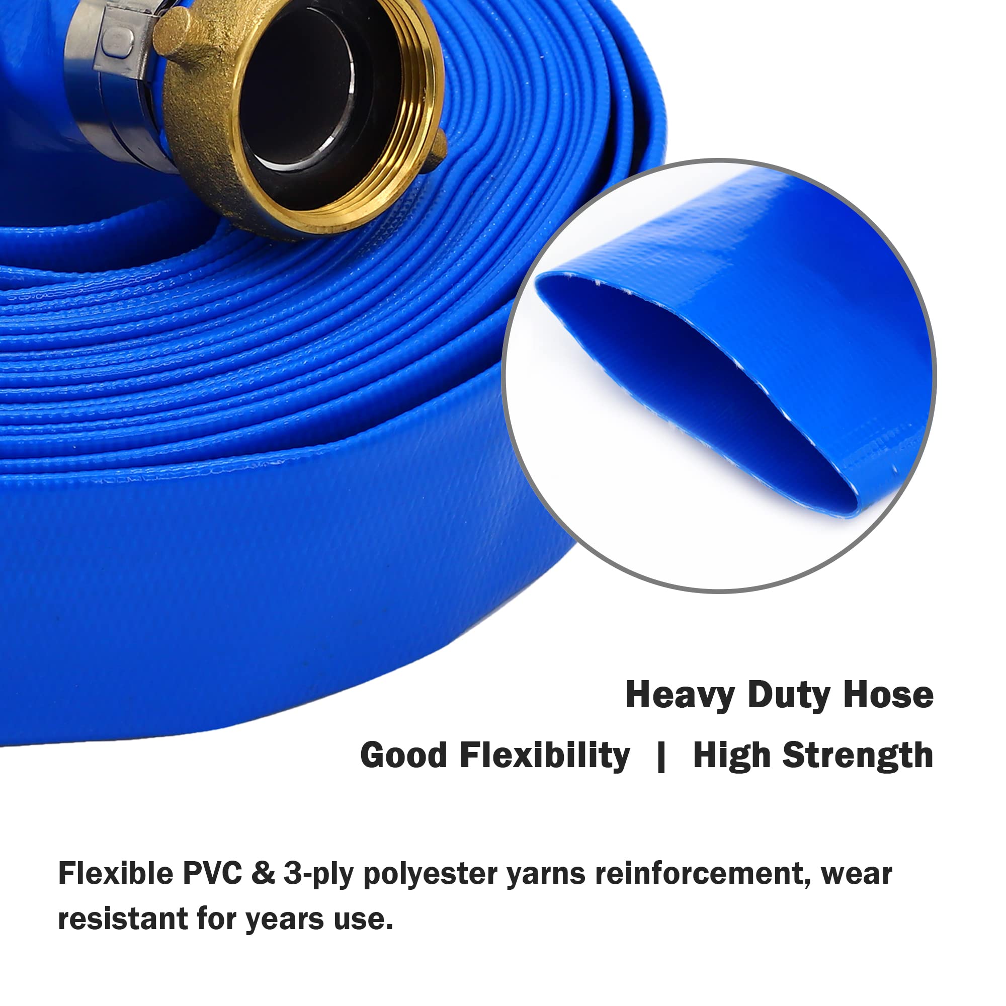 DAVCO stainless steel clamps secure the hose with no leakage.