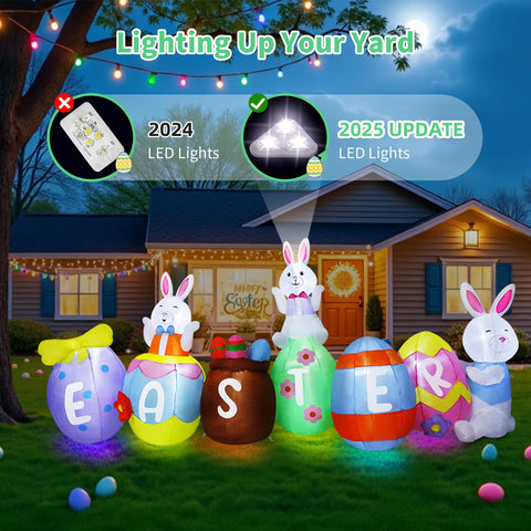 Dawdix Easter inflatable with blower for quick setup