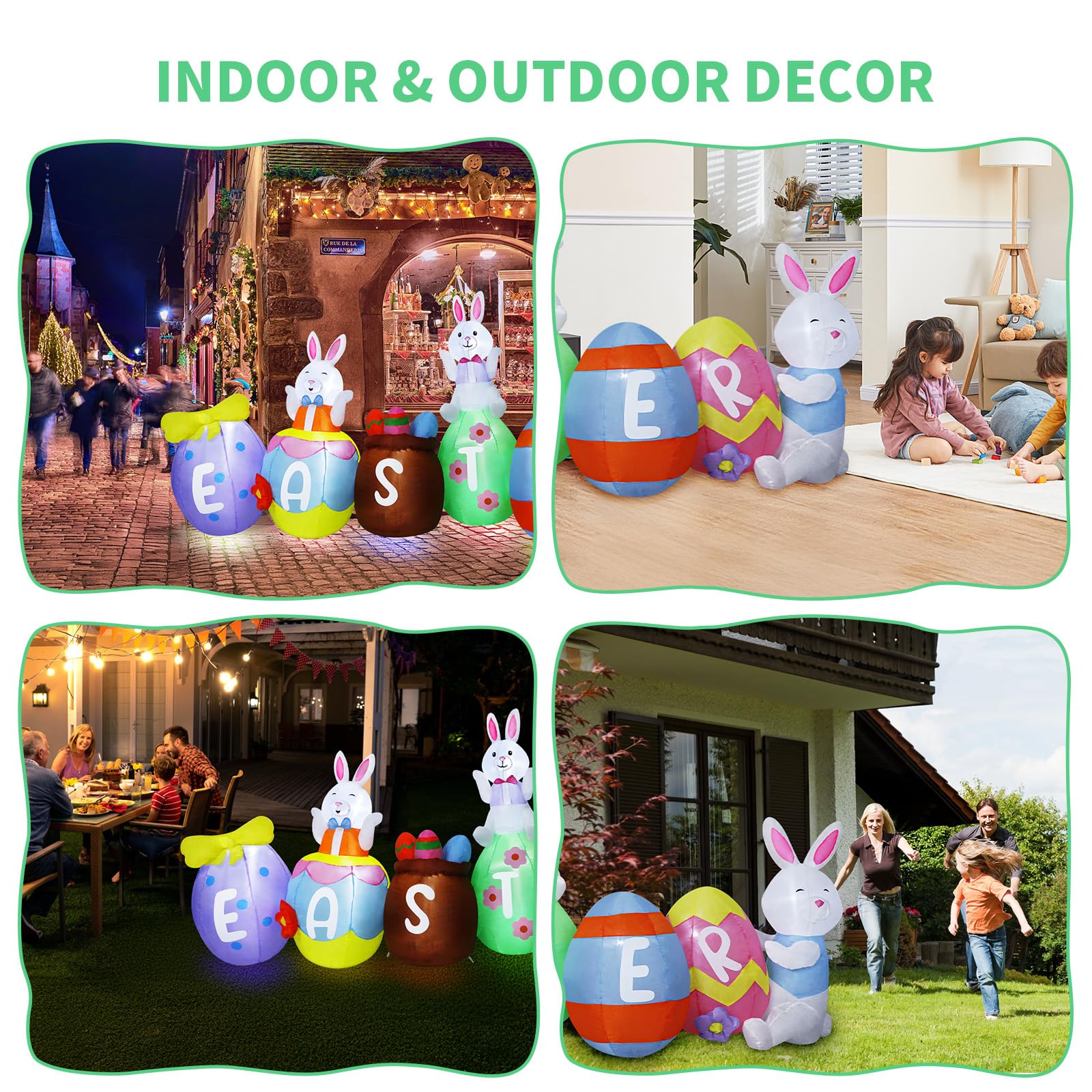 Dawdix Easter inflatable showing Easter lettering display