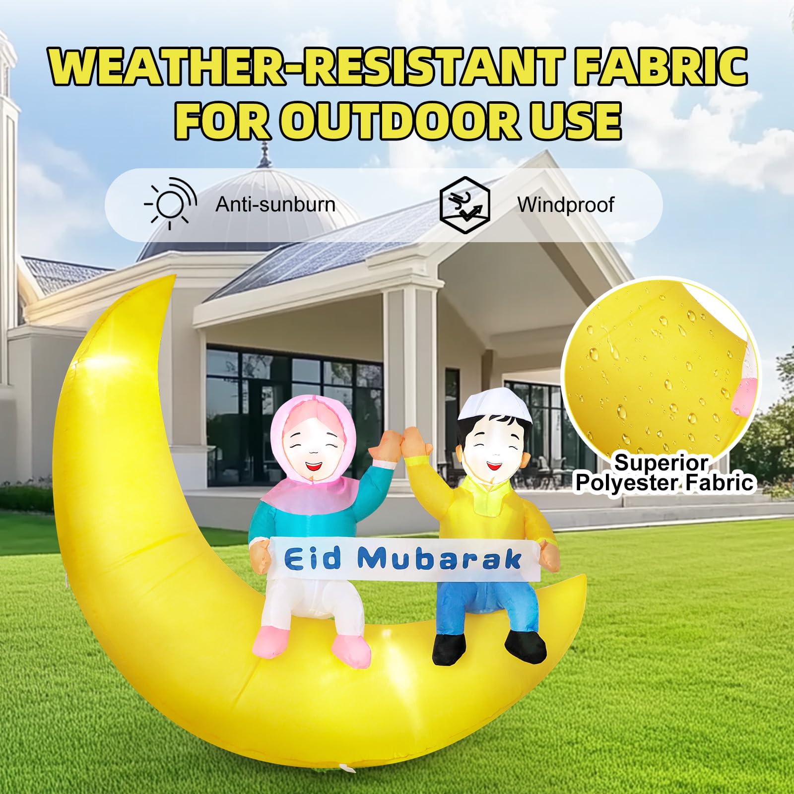 Dawdix outdoor-ready inflatable uses water-resistant fabric for enduring weather.
