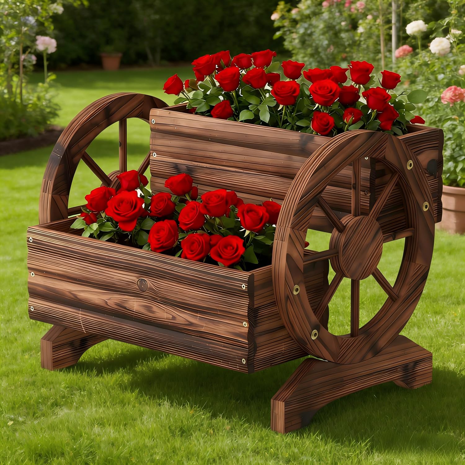 Dawnyard wagon planter indoors or outdoors suits kitchen balconies and patios