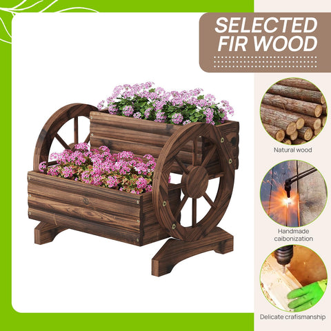 Dawnyard wagon planter with plants demonstrates versatile use for herbs or succulents