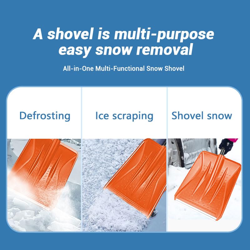 Daxguard snow shovel with aluminum edge for durable, smooth scraping.