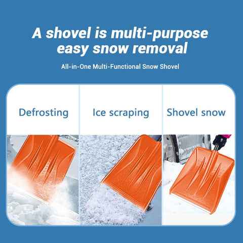 Daxguard snow shovel with aluminum edge for durable, smooth scraping.