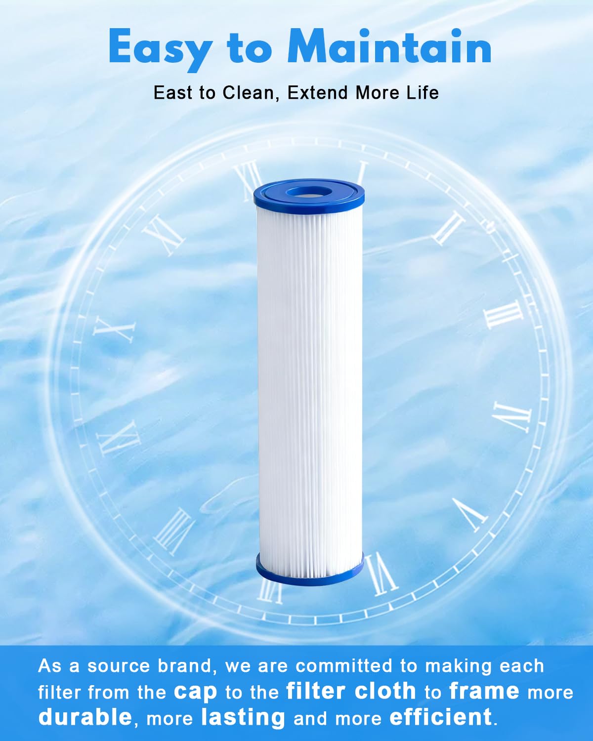 DAYEAR filter being installed in a cold plunge tub