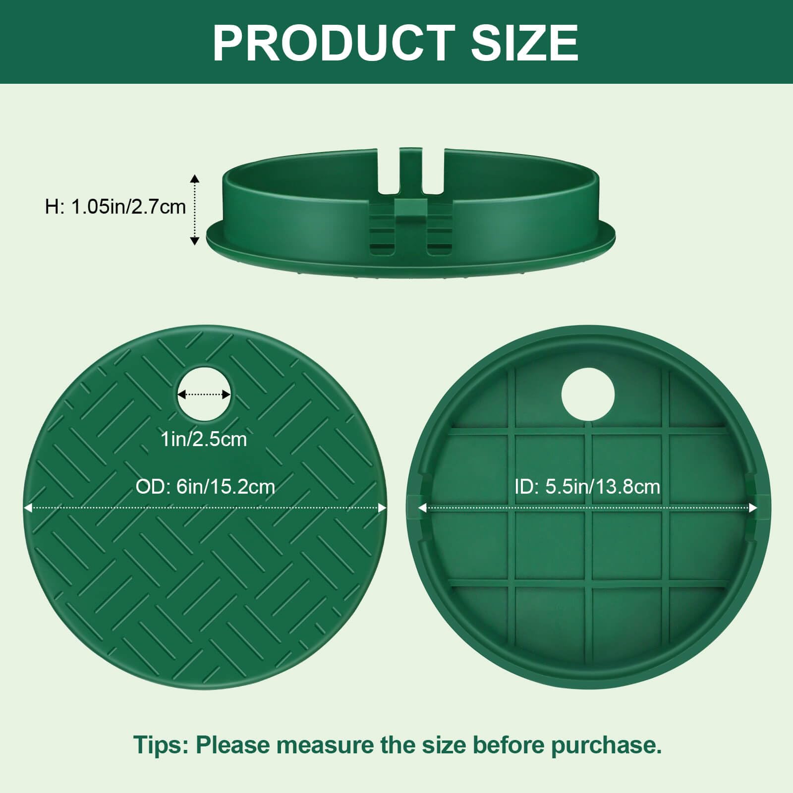 Dayker sprinkler box cover round 6in with buckle design enables quick, tool-free installation.