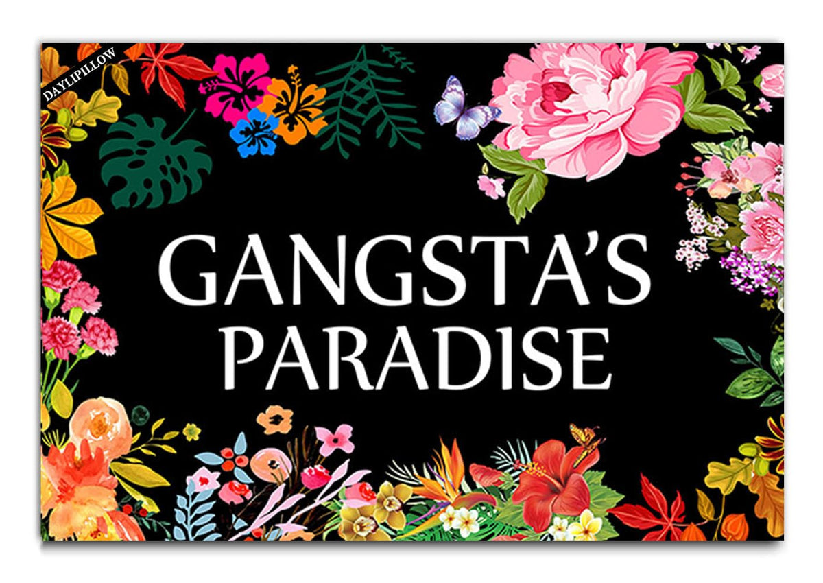 DAYLIPILLOW gangsta's paradise flower doormat enhances curb appeal and welcomes guests.